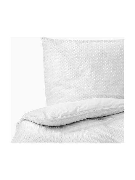 Housse de couette plumetis blanc Aloide, Blanc, larg. 140 x long. 200 cm