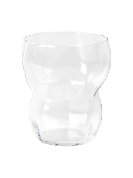 Bicchiere acqua in vetro soffiato in forma organica Limfjord 4 pz, Vetro, Trasparente, Ø 8 x Alt. 9 cm, 250 ml