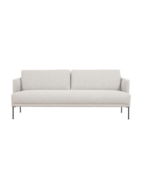 Sofa Fluente (3-Sitzer) in Beige mit Metall-Füssen, Bezug: 80% Polyester, 20% Ramie , Gestell: Massives Kiefernholz, FSC, Webstoff Beige, B 196 x T 85 cm