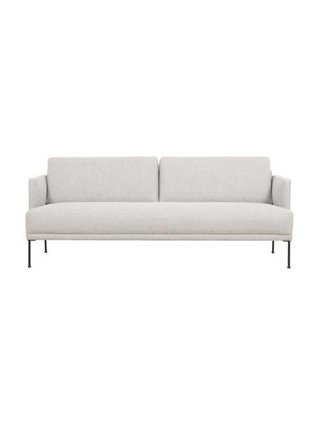 Sofa z metalowymi nogami Fluente (3-osobowa), Tapicerka: 80% poliester, 20% ramia , Stelaż: lite drewno sosnowe z cer, Nogi: metal malowany proszkowo, Beżowa tkanina, S 196 x G 85 cm