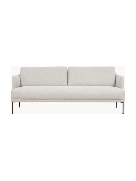 Sofa Fluente (3-osobowa), Tapicerka: 80% poliester, 20% ramia , Stelaż: lite drewno sosnowe z cer, Nogi: metal malowany proszkowo, Jasnobeżowa tkanina, S 196 x G 85 cm