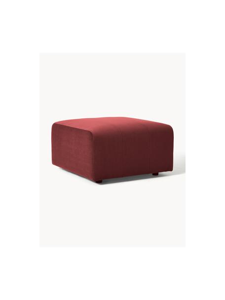 Pouf en velours Lena, Velours lie de vin, larg. 76 x prof. 76 cm