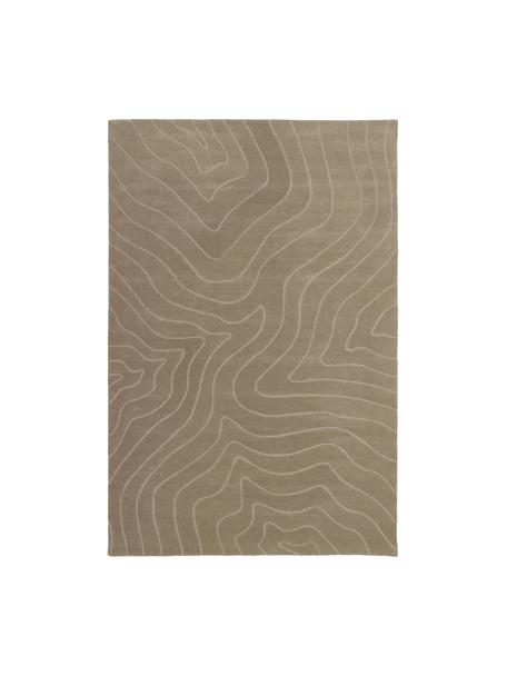 Ręcznie tuftowany dywan z wełny Aaron, Taupe, S 200 x D 300 cm (Rozmiar L)