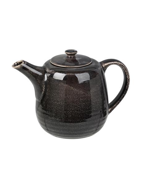 Ręcznie wykonany czajnik Nordic Coal, 1,3 l, Kamionka, Szarobrązowy, 1,3 l
