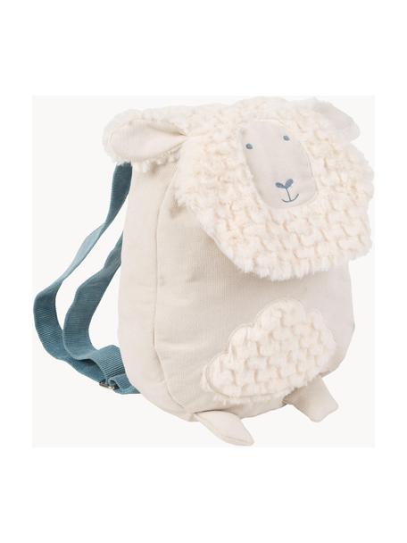 Rucksack Shabby, Polyester, Cremeweiß, Blau, B 22 x H 30 cm