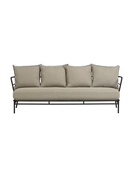 Sofa ogrodowa Mareluz (3-osobowa), Stelaż: metal ocynkowany i lakier, Beżowy, S 197 x G 75 cm