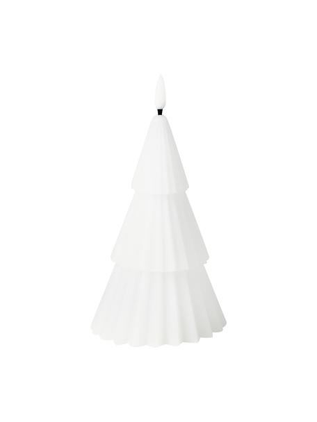 Świeca LED z funkcją timera zasilana na baterie Ladin, Wosk, tworzywo sztuczne, Biały, Ø 10 x W 18 cm