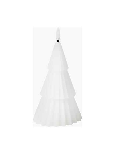 Candela a LED a batteria con funzione timer Ladin, Cera, plastica, Bianco, Ø 10 x Alt. 18 cm