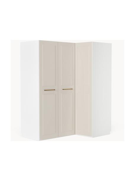 Armoire d'angle modulaire Charlotte, larg. 165 cm, plusieurs variantes, Beige, Basic Interior : larg. 165 x haut. 200 cm, avec module d'angle