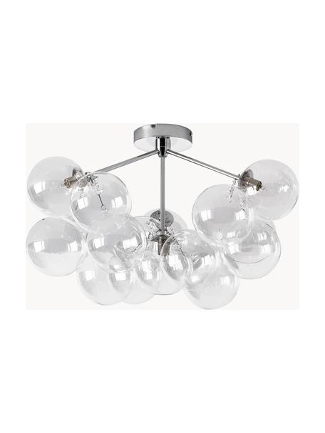Plafonnier design en verre Bubbles, Gris chrome, Ø 60 x haut. 36 cm