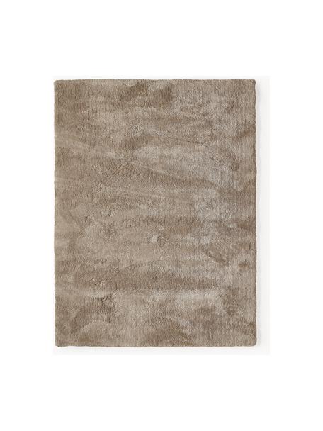 Pluizig hoogpolig vloerkleed Leighton, Microvezels (100% polyester, GRS-gecertificeerd), Bruin, B 300 x L 400 cm (maat XL)