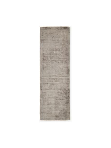 Ręcznie tkany chodnik z wiskozy Jane, Greige, S 80 x D 250 cm