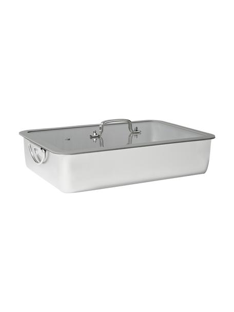 Nerezový pekáč s vrchnákom Maxima, Odtiene striebornej, sivá, D 36 x Š 25 cm