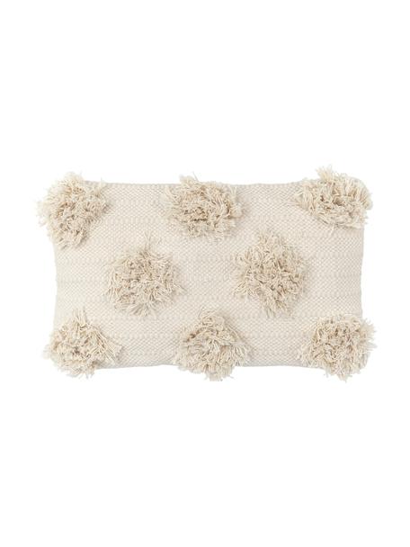 Kissenhülle Vana mit getufteten Verzierungen, 100% Baumwolle, Beige, B 30 x L 50 cm