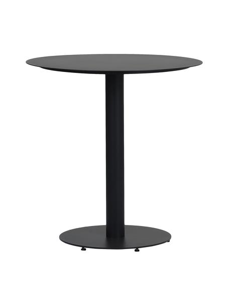 Table de jardin en métal Troy, Métal, enduit, Noir, Ø 70 x haut. 72 cm