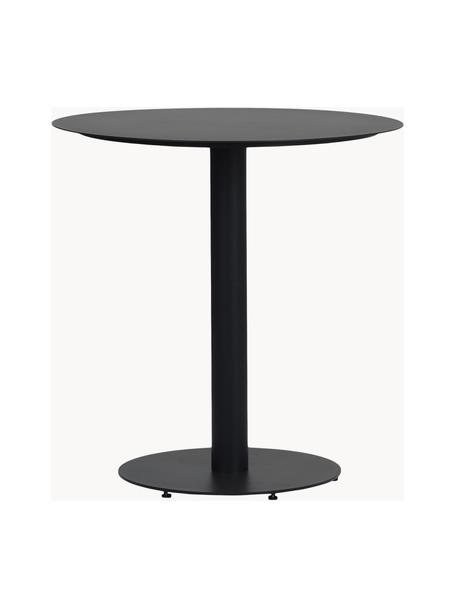 Mesa para exterior de metal Troy, Metal recubierto, Negro, Ø 70 x Al 72 cm