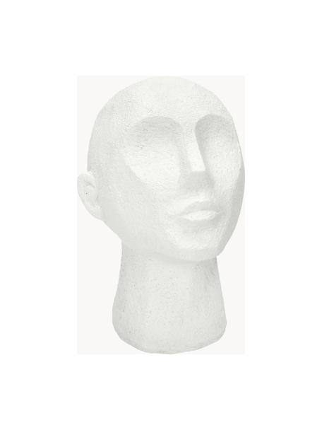 Decoratief object Head, Polyresin, Wit, B 19 x H 23 cm