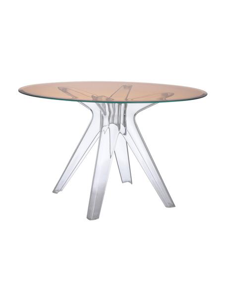 Kulatý jídelní stůl Sir Gio, Ø 120 cm, Růžová, transparentní, Ø 120 cm, V 72 cm