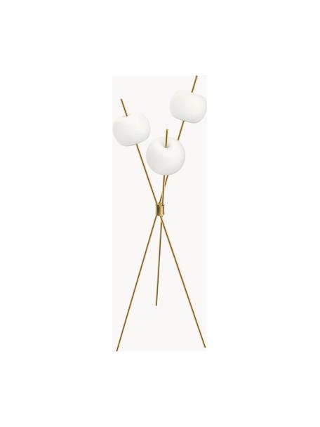 Lampadaire soufflé bouche Kushi, intensité lumineuse variable, Doré, haut. 140 cm