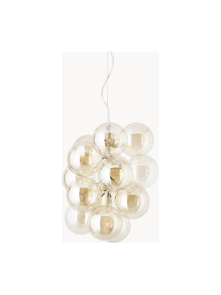 Lampada a sospensione di design in vetro Bubbles, Paralume: vetro, Struttura: metallo verniciato a polv, Dorato, Ø 32 cm