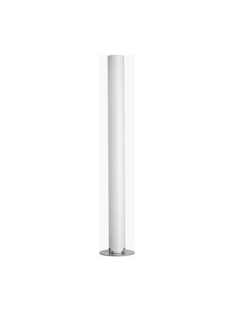Grote vloerlamp Stylos, Lampenkap: kunststof, Wit, zilverkleurig, H 200 cm