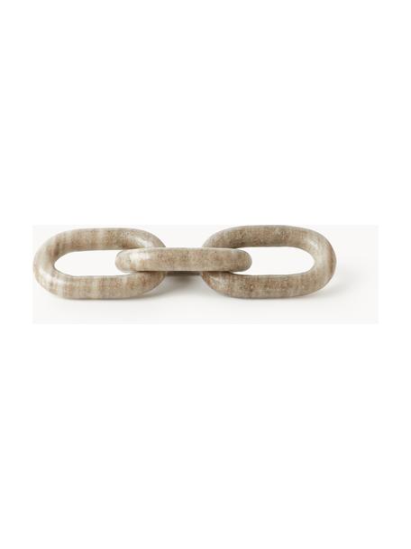 Oggetto decorativo in marmo marrone Milena, Marmo, Beige marmorizzato, Larg. 35 x Alt. 10 cm