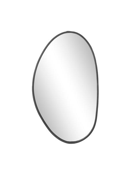 Nástěnné zrcadlo s kovovým rámem v organickém tvaru Faun, Černá, Š 40 cm, V 70 cm