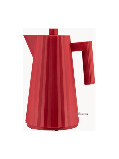 Bollitore con superficie strutturata Plissé 1,7 L, Resina termoplastica, Rosso, Larg. 21 x Alt. 29 cm