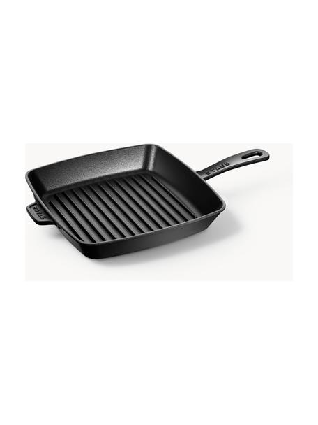 Quadratische Grillpfanne American Grill, Gusseisen, emailliert, Schwarz, B 38 x H 5 cm