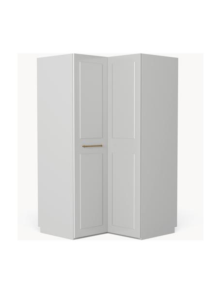 Modulaire hoekkast Charlotte, 115 cm breed, diverse varianten, Grijs, Hoekmodule, B 115 x H 200 cm