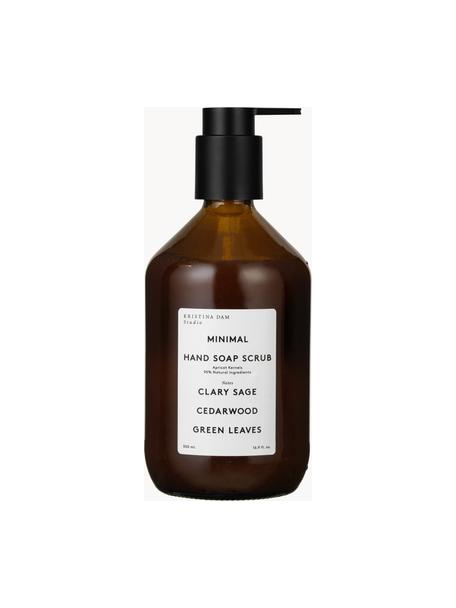 Jabón de manos Scrub, Vidrio, plástico, Salvia, cedro, hojas verdes, Ø 8 x Al 20 cm, 500 ml