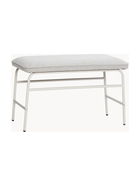 Panca Mist, Rivestimento: 100% poliestere Con 40.00, Gambe: metallo rivestito, Tessuto grigio chiaro, Larg. 70 x Prof. 40 cm