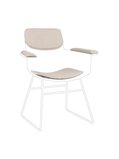 Cuscini per poltrona in metallo Wire, Rivestimento: 60% lino, 30% cotone, 10%, Beige, Set in varie misure