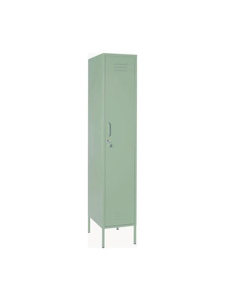 Petite armoire Skinny, Acier, revêtement par poudre, Vert sauge, larg. 35 x haut. 183 cm