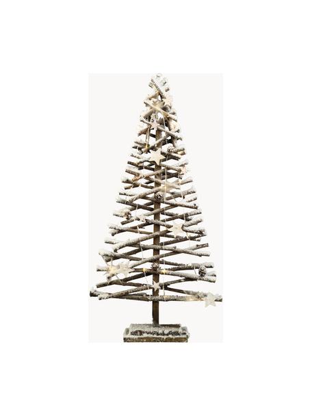 LED Leuchtobjekt Forso H 80 cm, batteriebetrieben, Holz, Braun, Beige, B 40 x H 80 cm