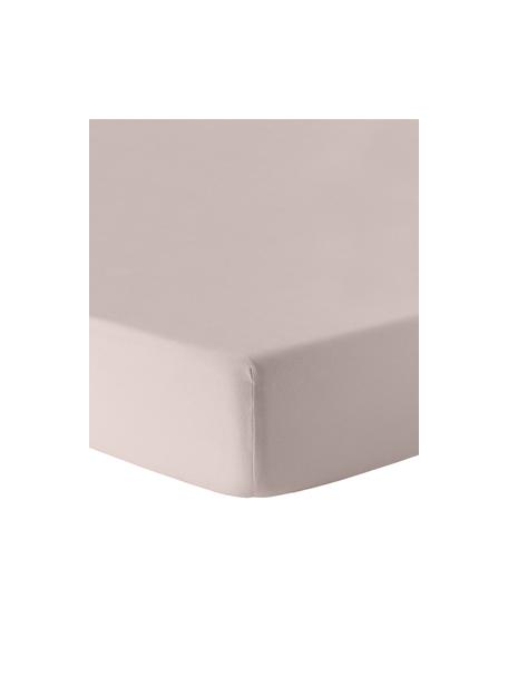 Prześcieradło z flaneli z gumką na topper Biba, Taupe, S 90 x D 200 cm, W 15 cm