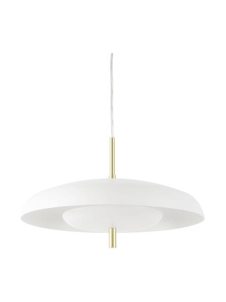 Závesná lampa Mathea, Biela, mosadzné odtiene, Ø 38 x V 8 cm