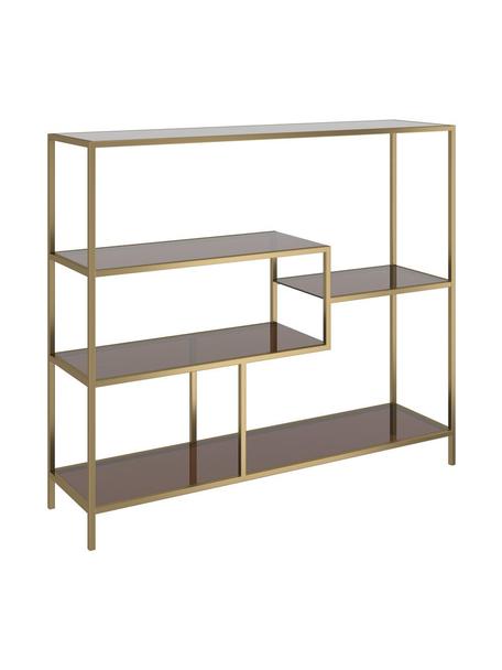 Regał z metalu Loft, Stelaż: metal malowany proszkowo, Odcienie złotego, S 115 x W 100 cm