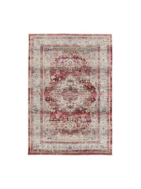 Teppich Vintage Kashan mit Vintagemuster, Flor: 100% Polypropylen, Beige, Rot, Blau, B 240 x L 300 cm (Größe L)