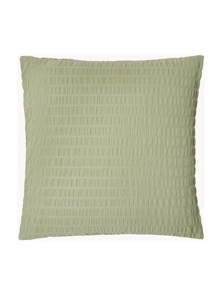 Taies d'oreiller en coton Esme, 2 pièces, Vert sauge, larg. 65 x long. 65 cm