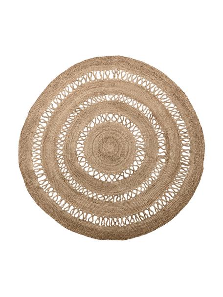 Kulatý jutový koberec v boho stylu Benita, 100 % juta, Juta, Ø 182 cm (velikost L)