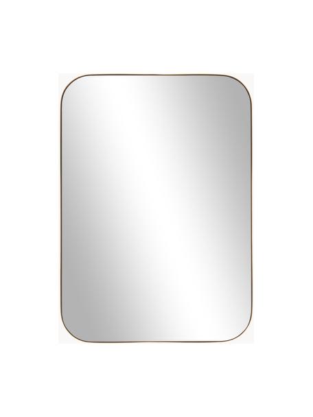 Lustro ścienne z metalową ramą Lily, Odcienie złotego, S 50 x W 70 cm
