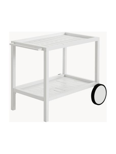 Carrello di servizio in alluminio Belfort, Alluminio rivestito, Bianco, Larg. 82 x Alt. 56 cm