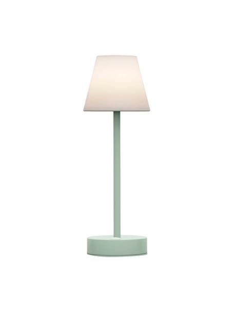 Přenosná stmívatelná venkovní stolní LED lampa s dotykovou funkcí Lola, Bílá, mátová, Ø 11 cm, V 32 cm