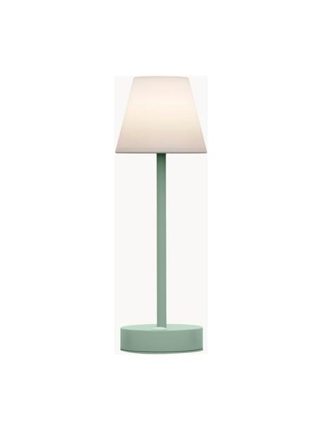 Lampe d'extérieur LED mobile à intensité variable et fonction tactile Lola, Blanc, vert menthe, Ø 11 x haut. 32 cm