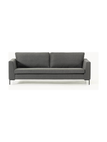 Sofa Luna (3-Sitzer), Bezug: 100 % Polyester Der strap, Gestell: Massives Buchenholz, Schi, Füße: Metall, galvanisiert Das , Webstoff Anthrazit, B 230 x T 95 cm