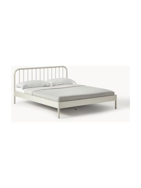 Cama de metal Sanna, Metal con pintura en polvo, Beige claro, An 140 x L 200 cm