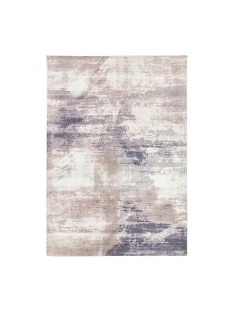Designový koberec s nízkým vlasem Aviva, 100 % polyester, certifikace GRS, Odstíny modré a béžové, Š 80 cm, D 150 cm (velikost XS)