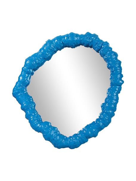 Espejo de pared de plástico Purfect, Espejo: cristal, Azul, L 33 x Al 35 cm