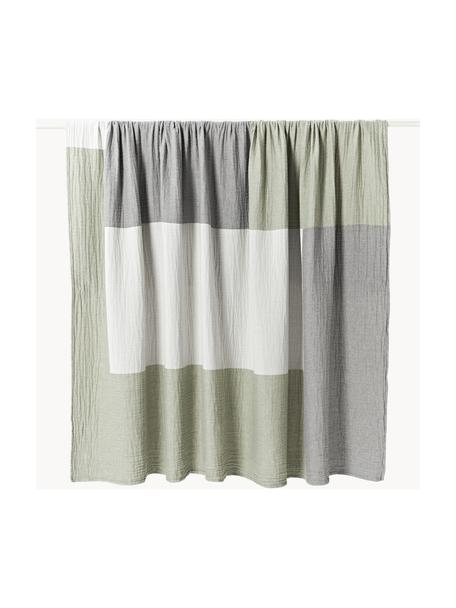 Couvre-lit en mousseline jacquard Hekla, 100 % coton

Le jacquard séduit par son aspect noble et de grande qualité et est agréablement doux au toucher. Comme le motif est tissé, les draps jacquard présentent une grande solidité des couleurs. En outre, le linge de lit jacquard est très facile à entretenir et extrêmement solide et résistant

La mousseline est un tissu de coton léger au tissage aéré et à la surface fripée, qui séduit par son aspect délicat et ses propriétés respirantes. En outre, elle est très facile d'entretien car elle ne requiert pas de repassage

Le matériau est certifié STANDARD 100 OEKO-TEX®, 4265CIT, CITEVE, Vert olive, gris clair, larg. 180 x long. 250 cm (pour lits jusqu'à 140 x 200 cm)